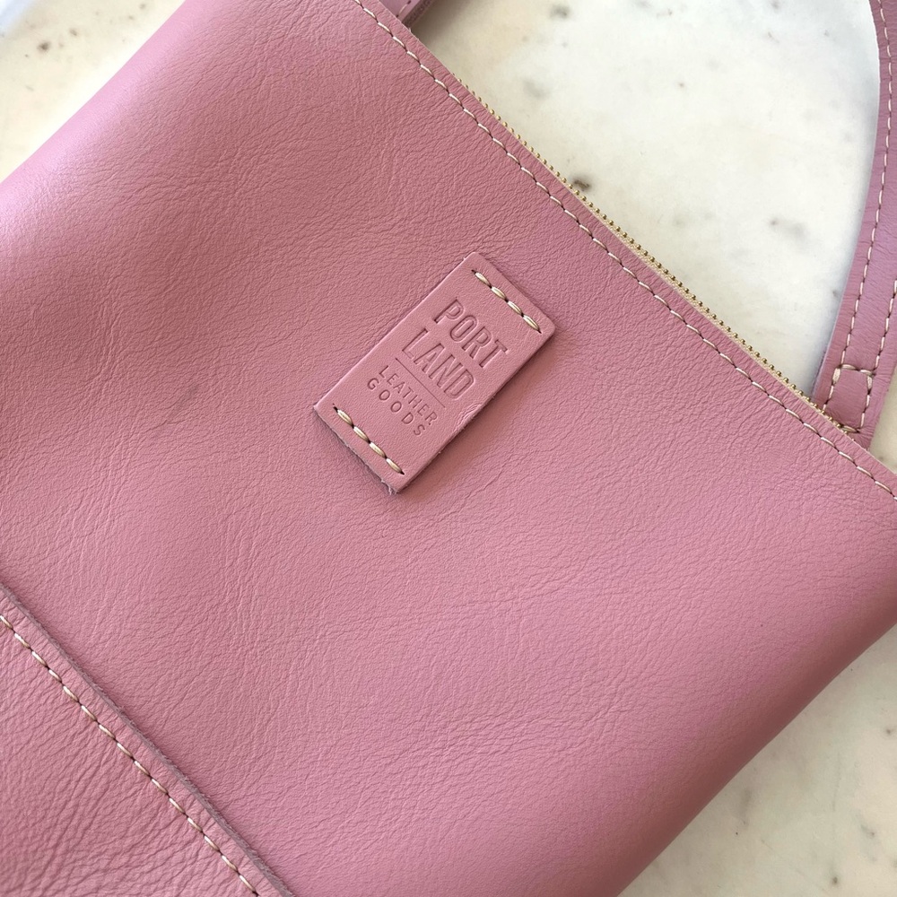 Portland Leather Goods Pink Festival Crossbody Bag - Picture 3 of 4